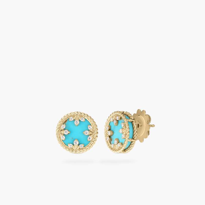 18kt Gold Roberto Coin Medallion Earrings
