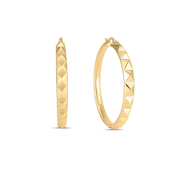 18kt Gold Roberto Coin Hoop Earrings