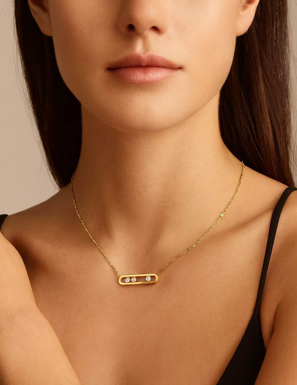 18kt Gold Messika Move Necklace.