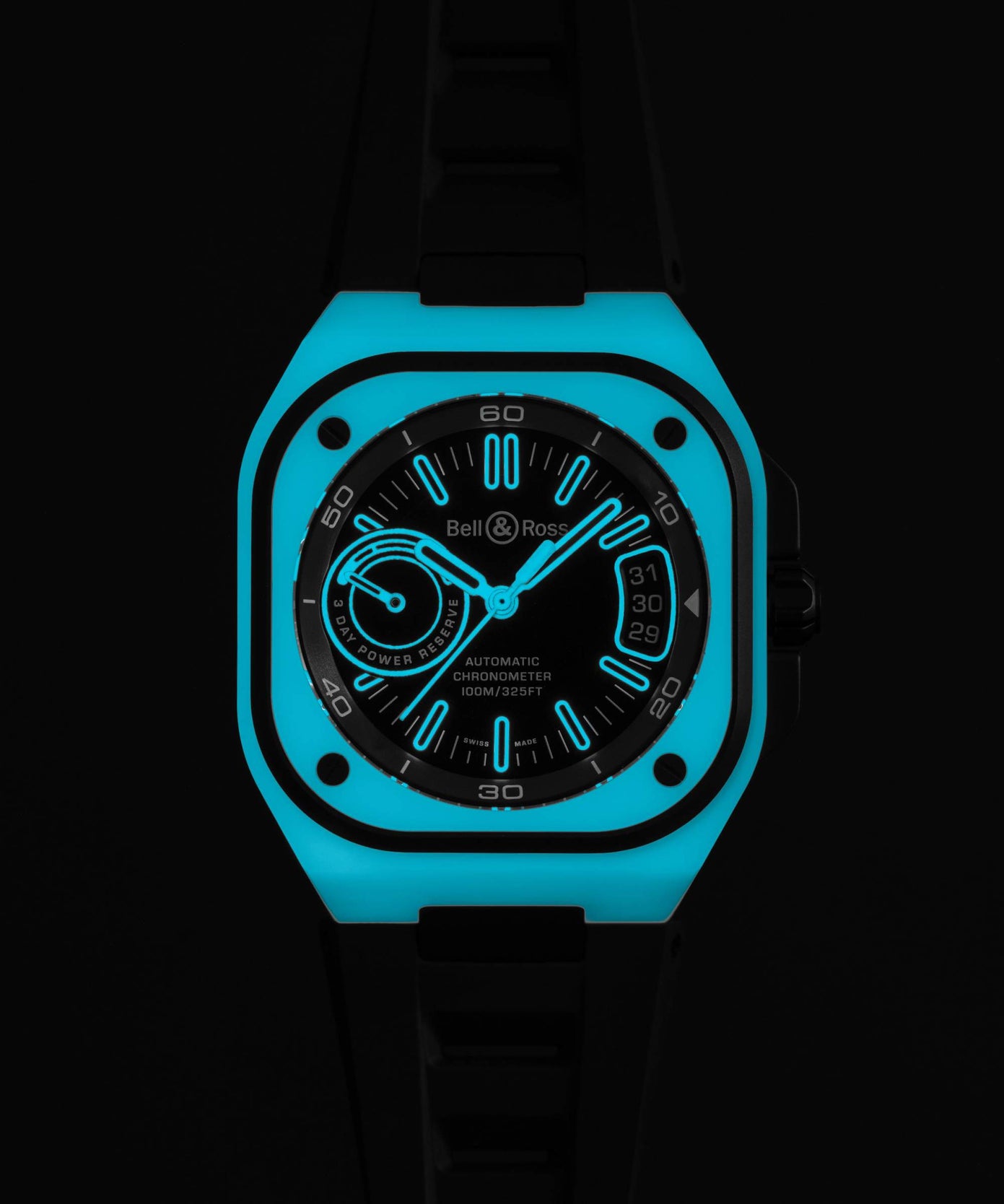 BELL & ROSS BR-X5 BLUE LUM WATCH