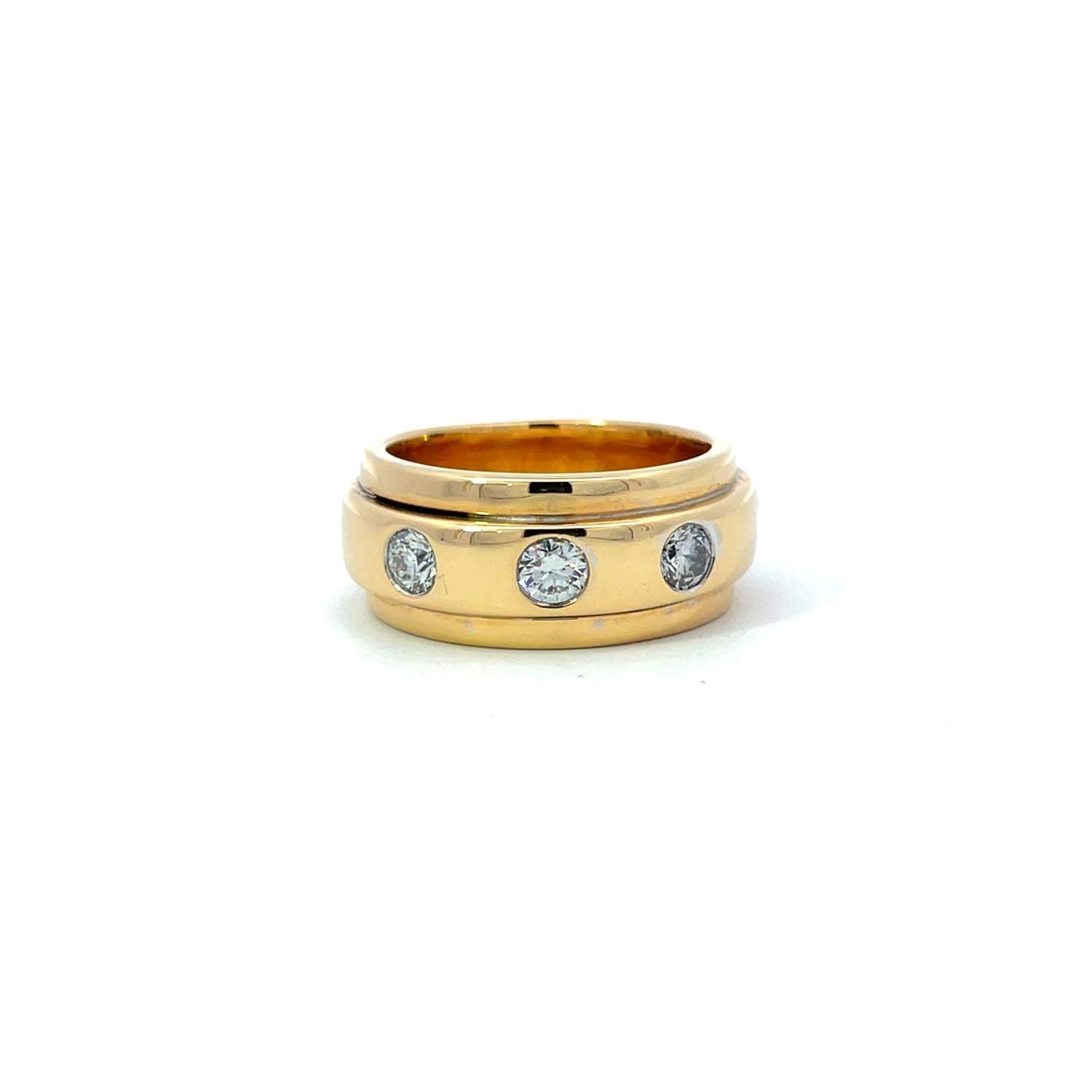 18kt Gold Mens Diamond Band