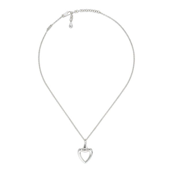 Sterling Silver Gucci Heart Necklace
