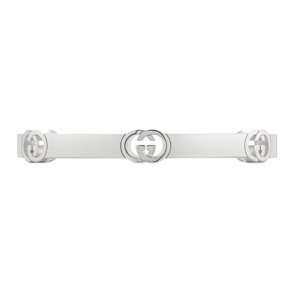 Silver Gucci Interlocking Bangle