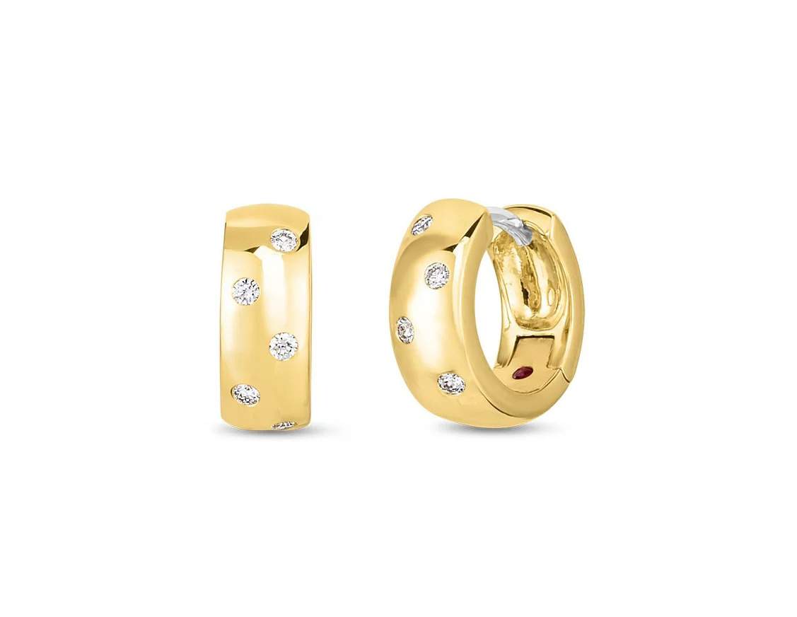 18kt Gold Roberto Coin Hoop Earrings