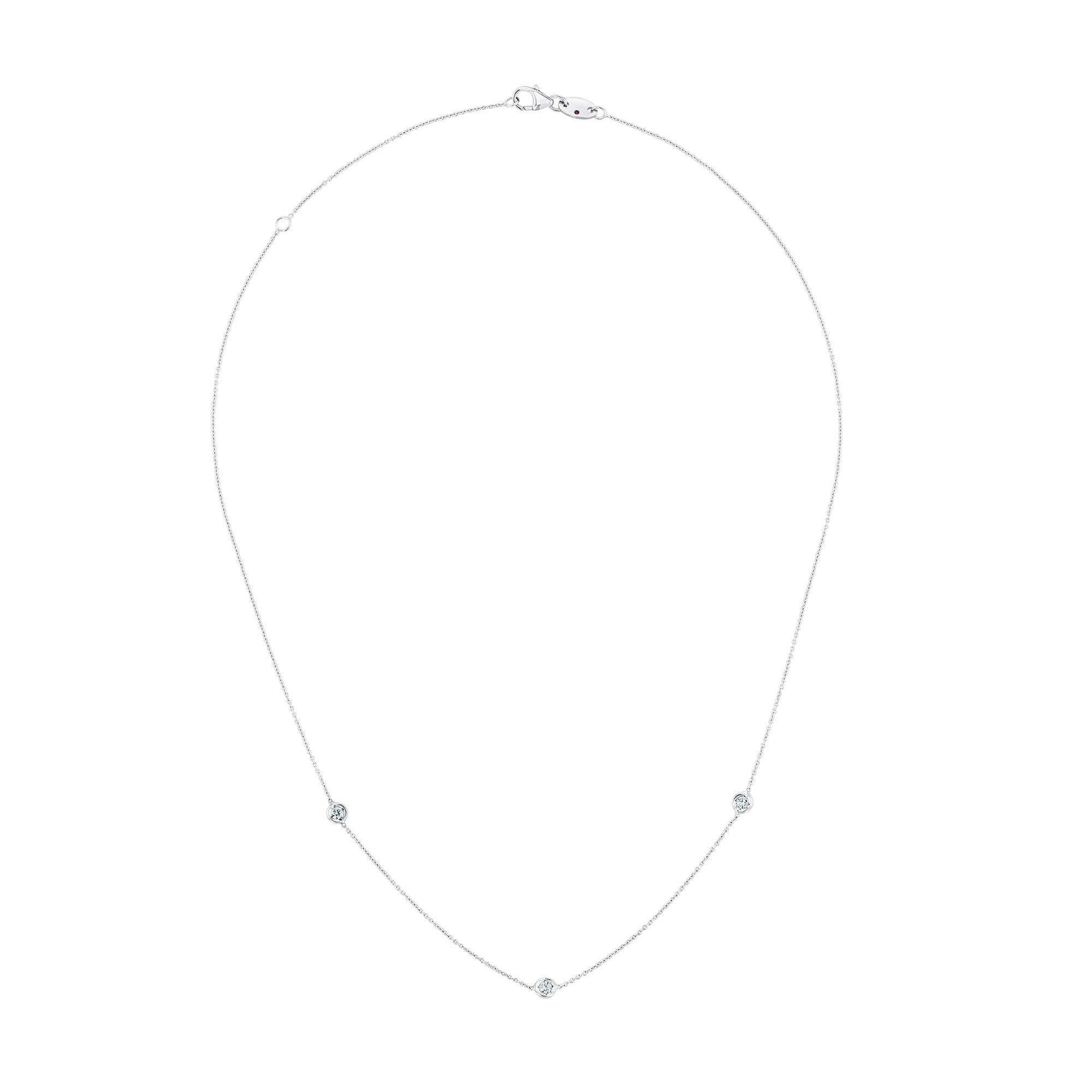 18kt Roberto Coin 3 Station Diamond Necklace