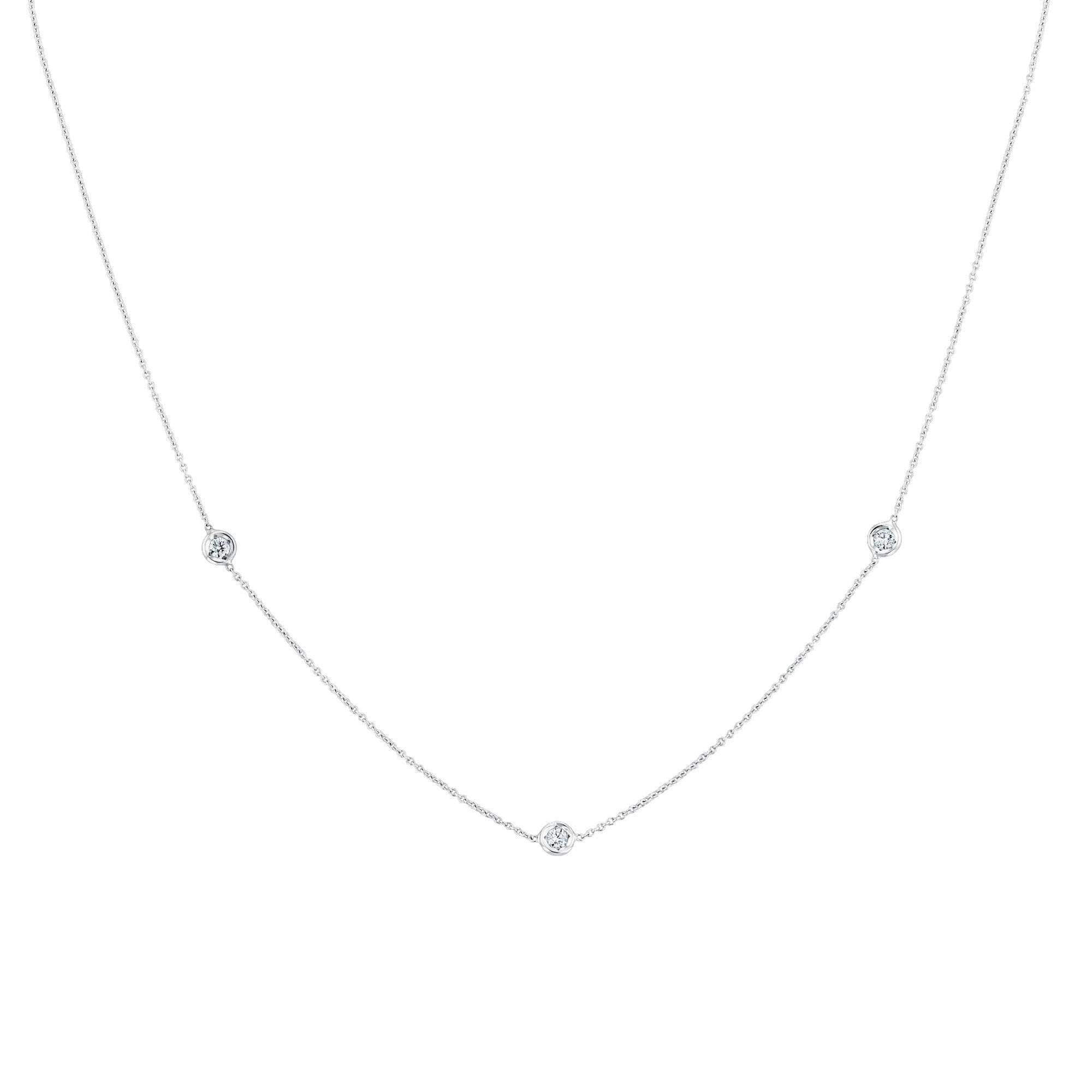 18kt Roberto Coin 3 Station Diamond Necklace