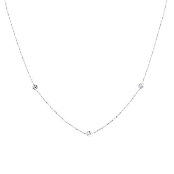 18kt Roberto Coin 3 Station Diamond Necklace