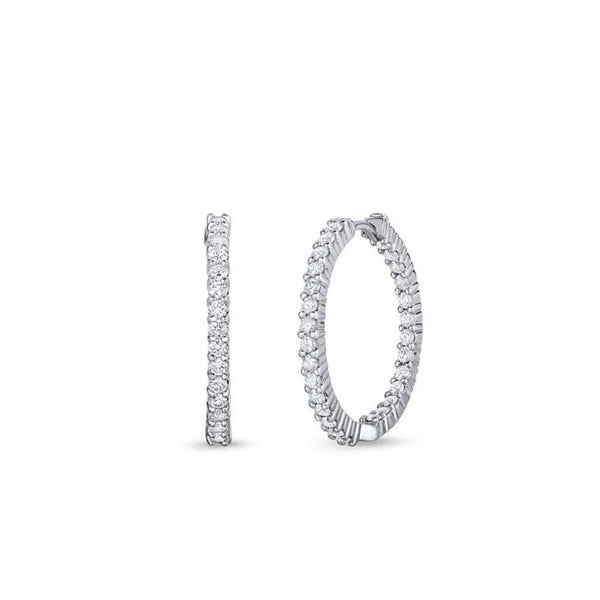 18kt Gold Roberto Coin Perfect Diamond Hoops