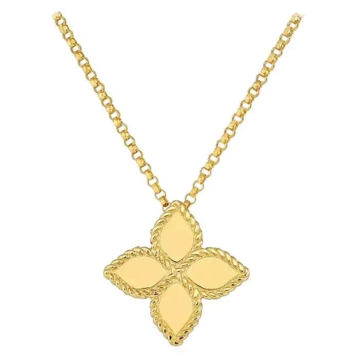 18kt Gold Roberto Coin Princess Flower Necklace