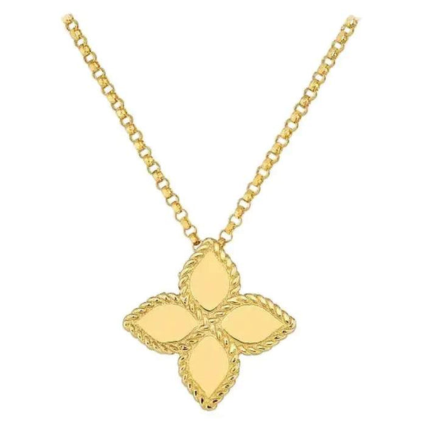 18kt Gold Roberto Coin Princess Flower Necklace Provident Jewelery