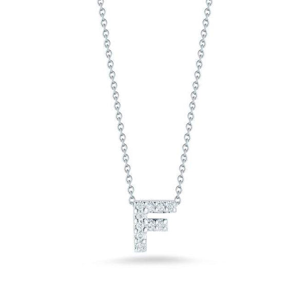 18kt Gold Roberto Coin Love Letter "F" Necklace
