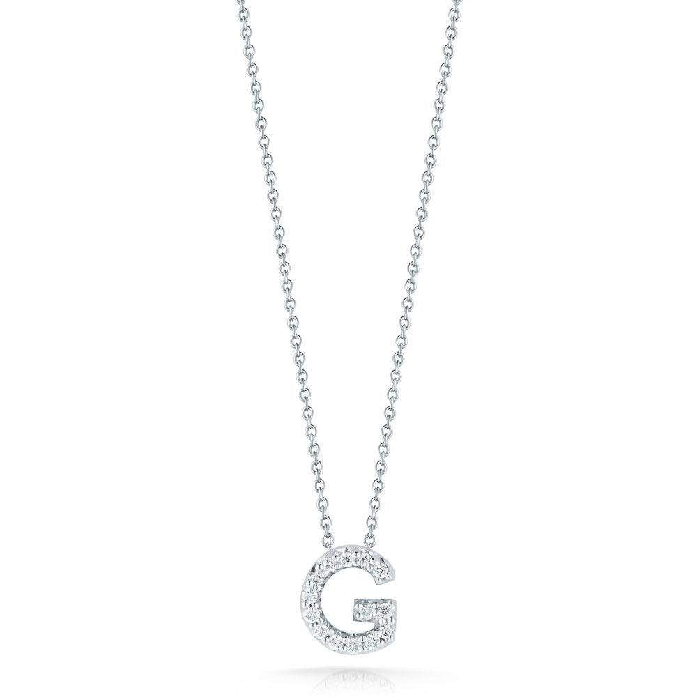 18kt Gold Roberto Coin Love Letter "G" Necklace