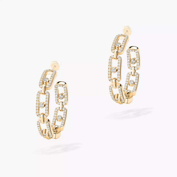 18kt Gold Messika Link Hoop Earrings