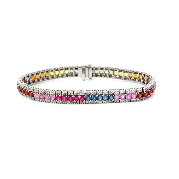 14kt Gold Multi-Colored Gemstone Bracelet