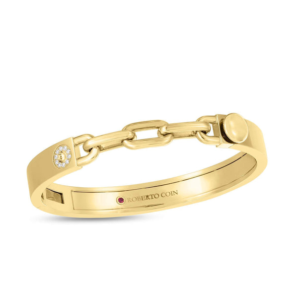 18kt Gold Roberto Coin Chain Bangle