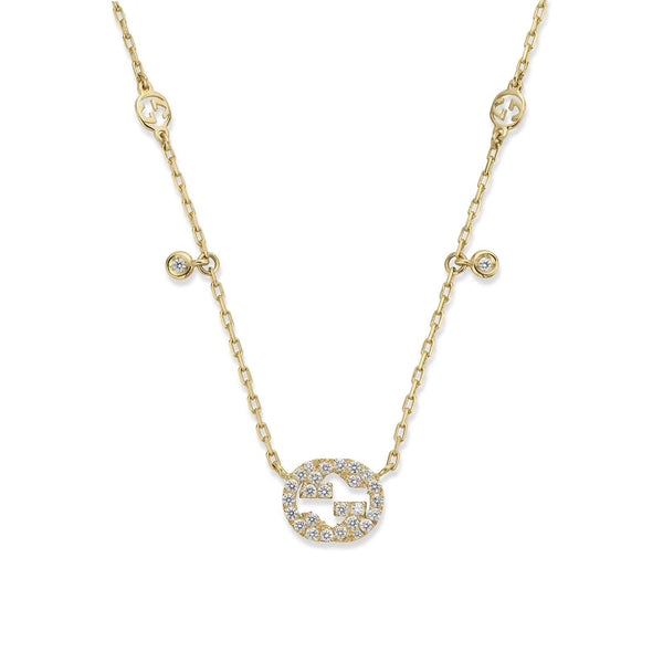 18kt Gold Gucci "G" Station Necklace