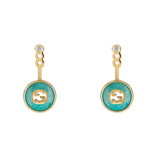 18kt Gold Gucci Interlocking Earrings