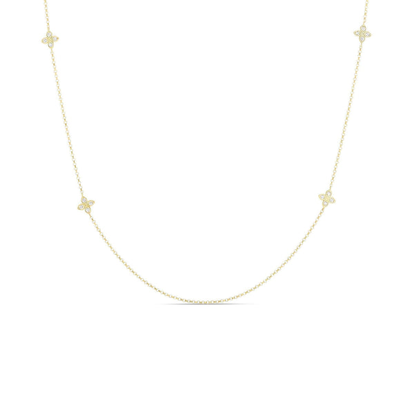 18KT GOLD ROBERTO COIN LOVE BY THE INCH NECKLACE.