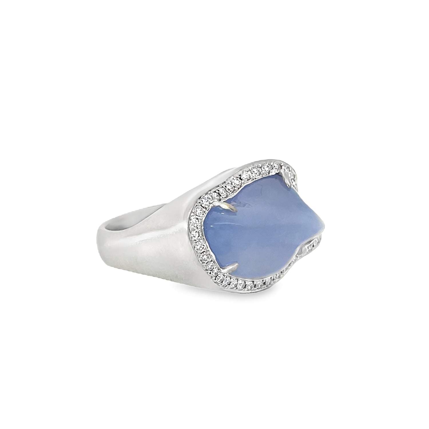 18kt Gold Hubert Chalcedony Ring Provident Jewelery