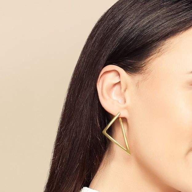 18kt Roberto Coin Oro Triangle Earrings
