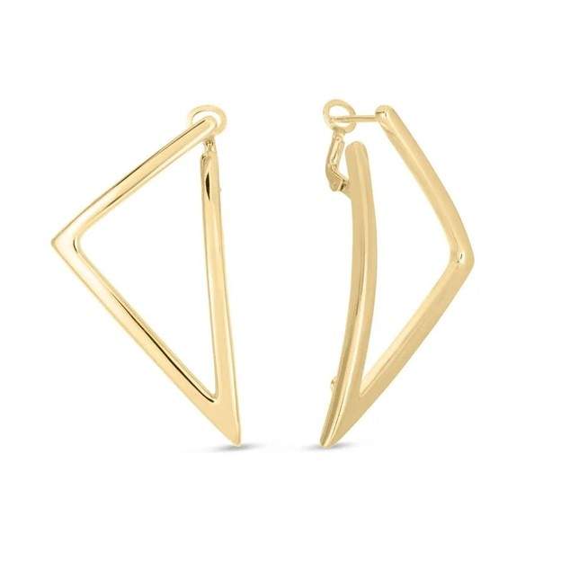 18kt Roberto Coin Oro Triangle Earrings Provident Jewelery