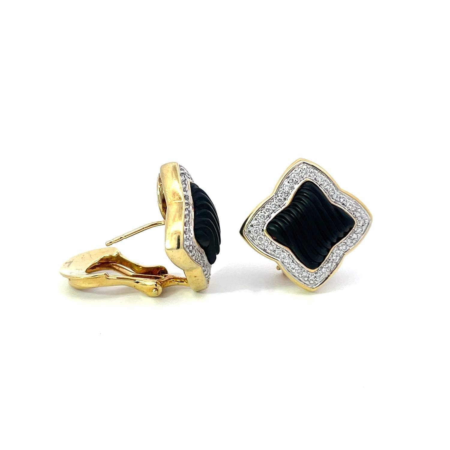 18kt David Yurman Quatrefoil Earrings