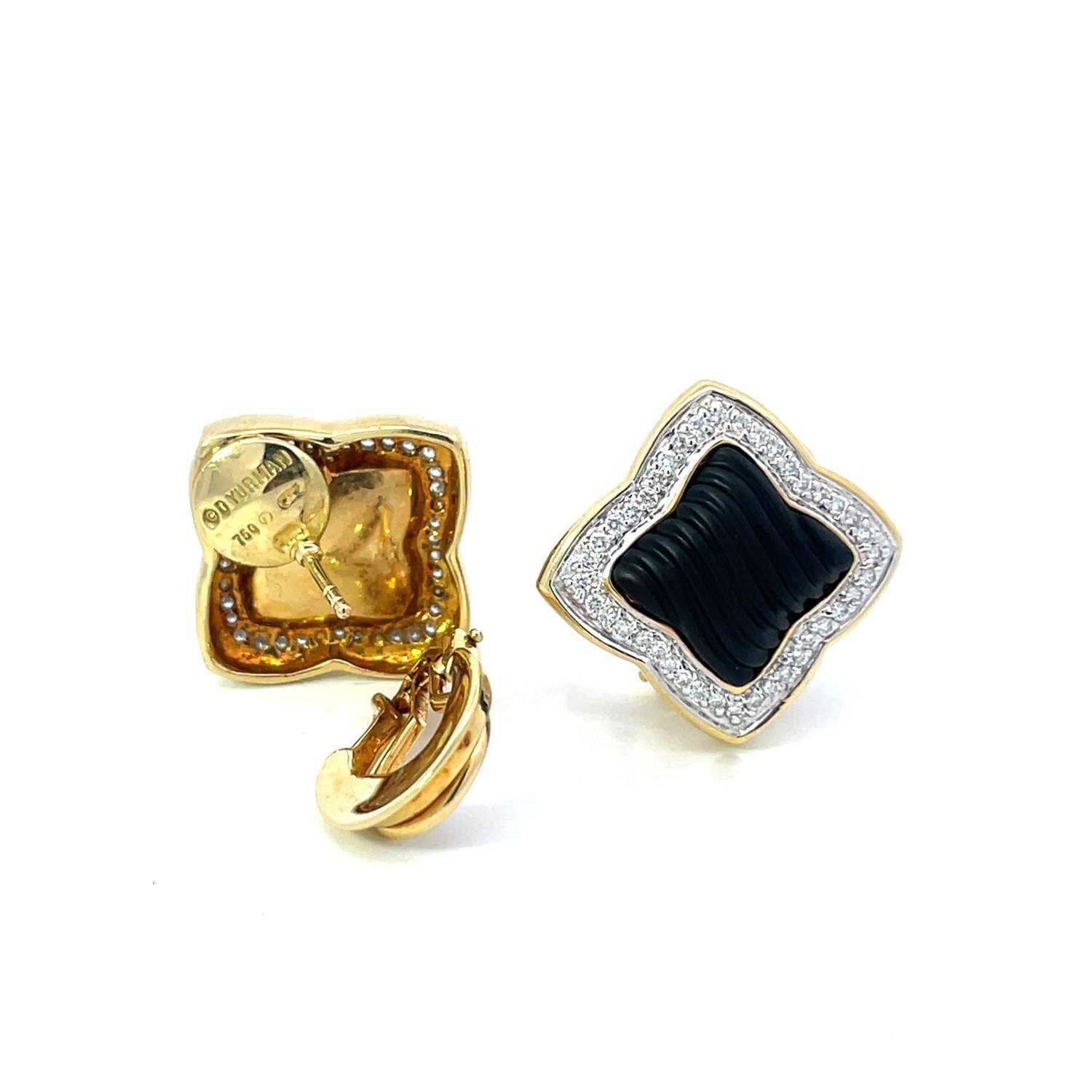 18kt David Yurman Quatrefoil Earrings