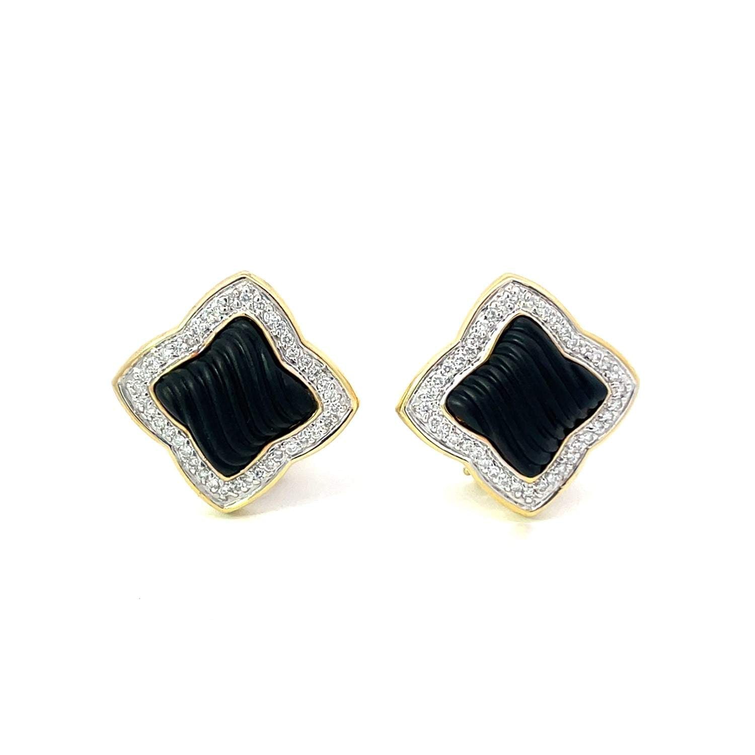 18kt David Yurman Quatrefoil Earrings