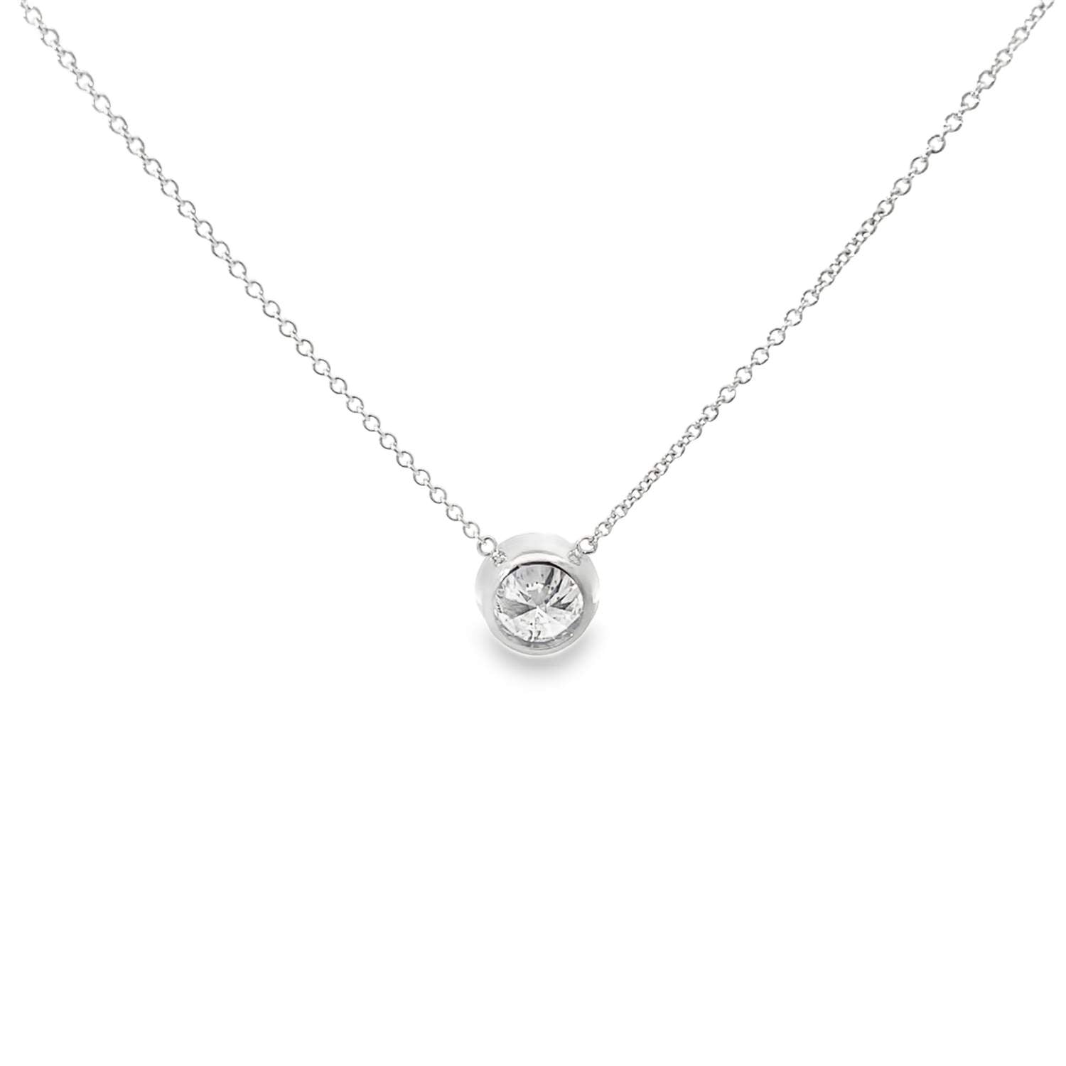 14kt Gold Diamond Solitaire Necklace