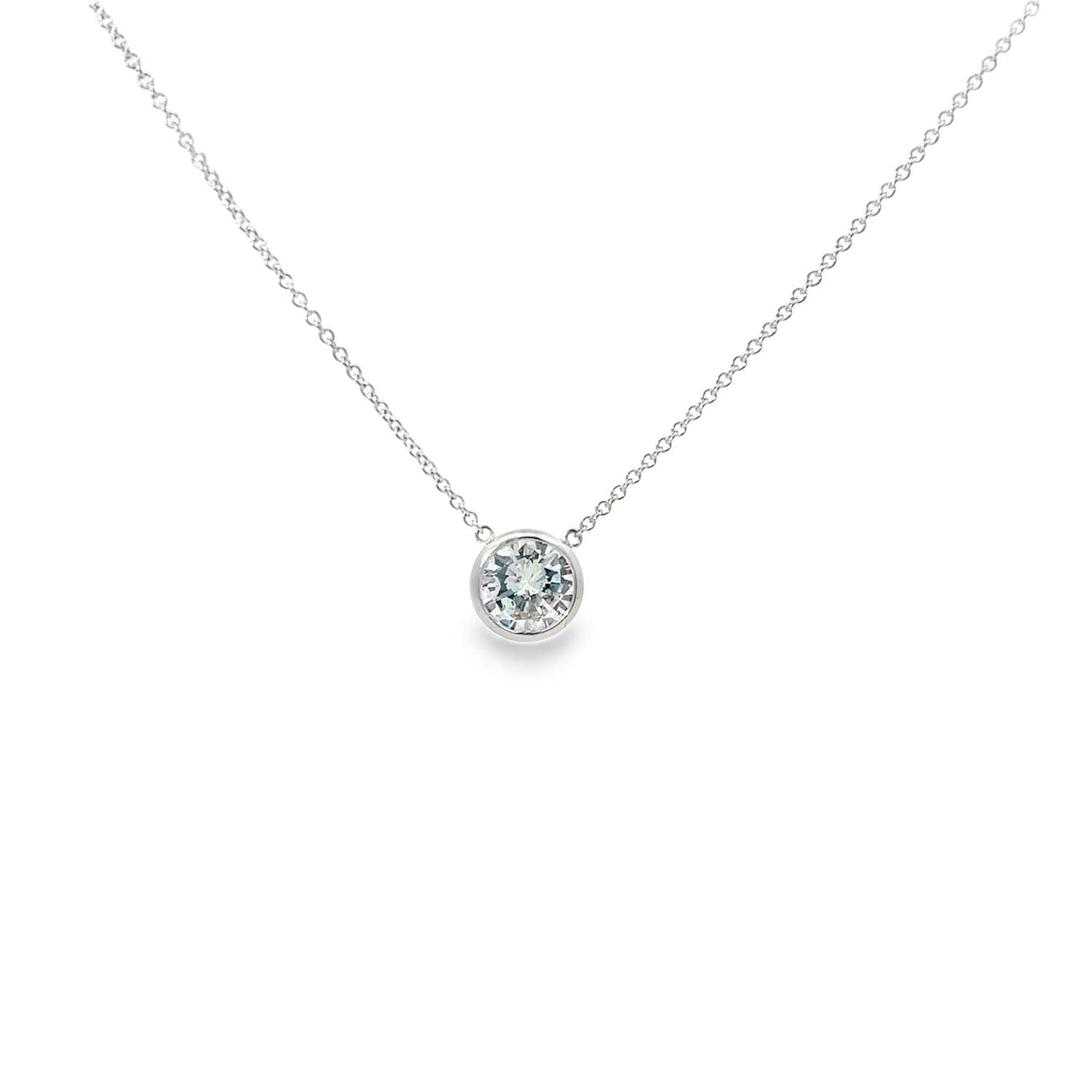 14kt Gold Diamond Solitaire Necklace