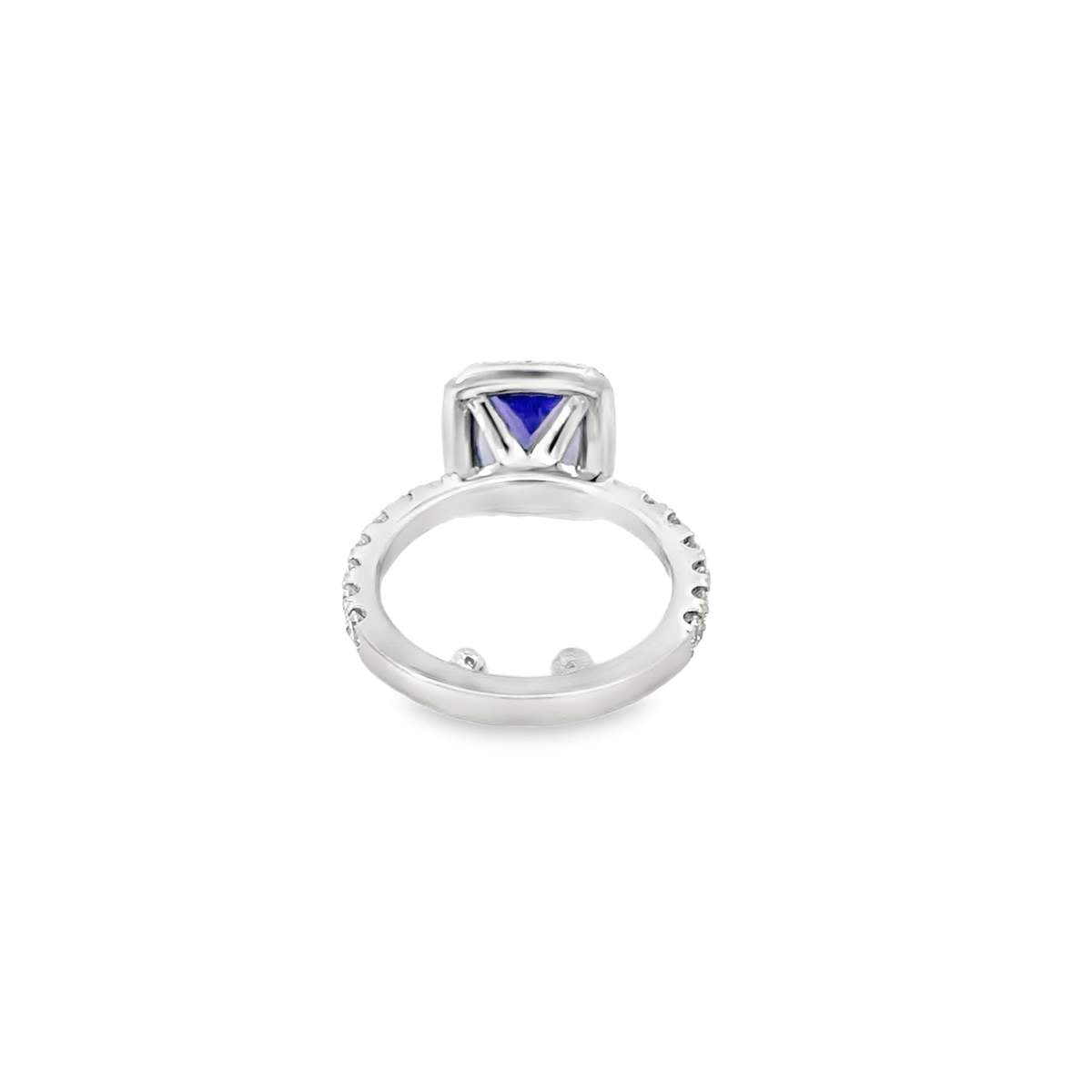 Platinum Tanzanite & Diamond Ring
