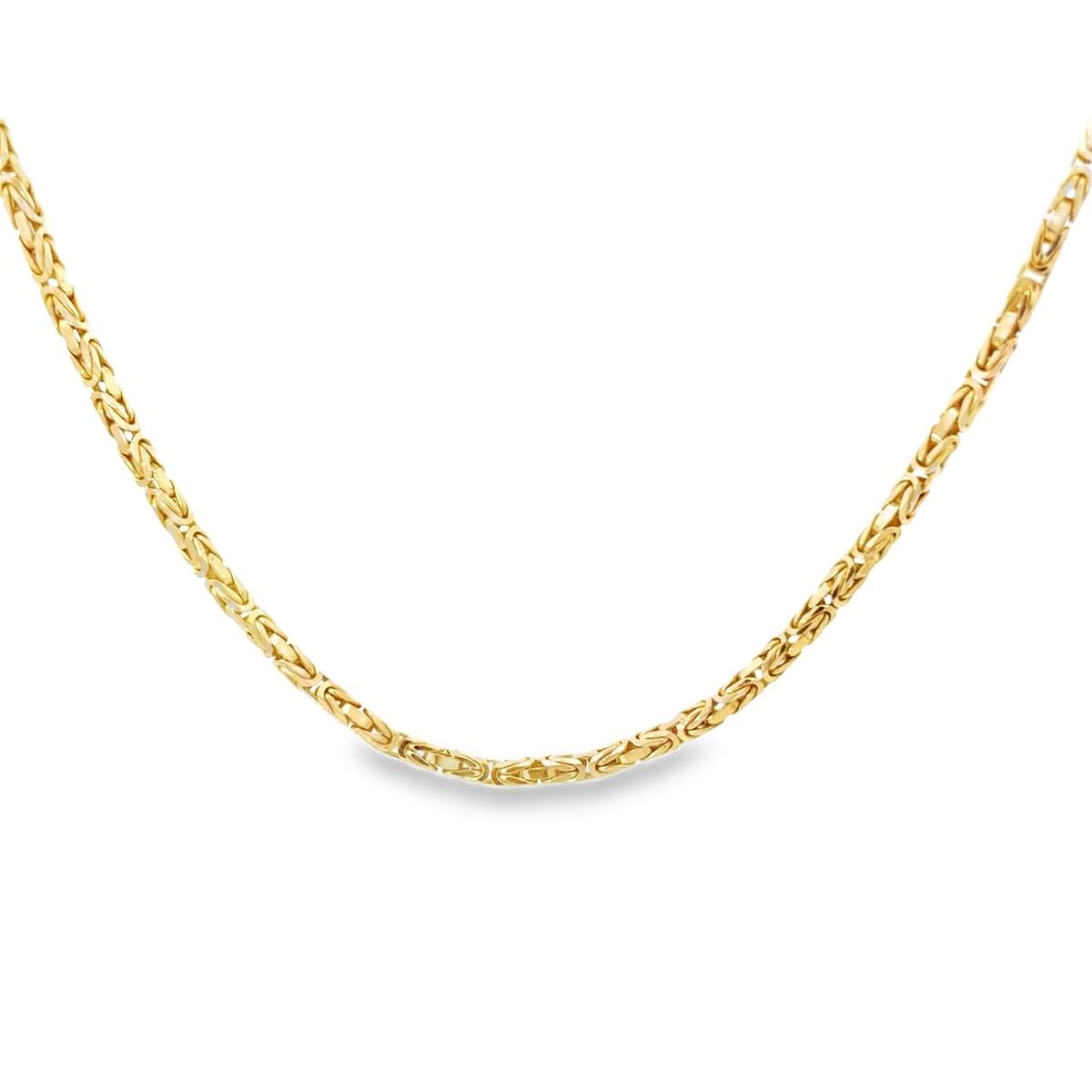 14kt Gold Square Byzantine Necklace Provident Jewelery