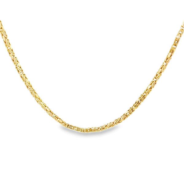 14kt Gold Square Byzantine Necklace Provident Jewelery