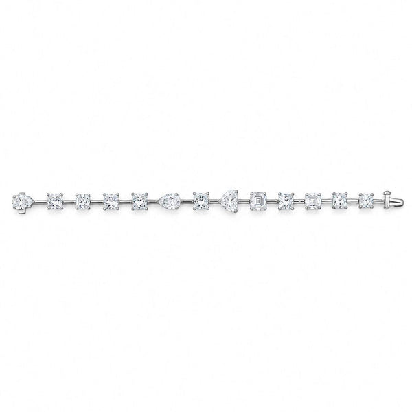 18kt Gold Multi-Shaped Diamond Bracelet