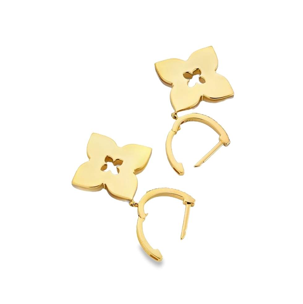 18kt Gold Roberto Coin Venetian Drop Earrings Provident Jewelery