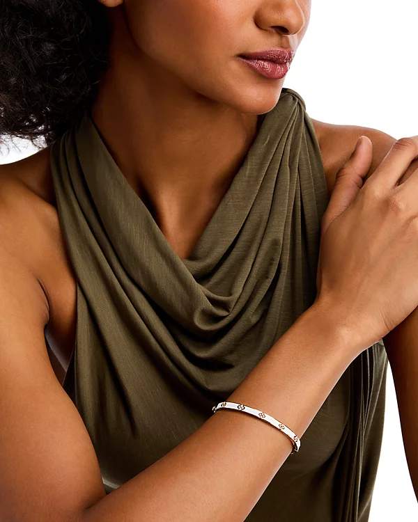 18kt Gold Roberto Coin Enamel Bangle