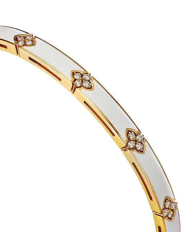 18kt Gold Roberto Coin Enamel Bangle