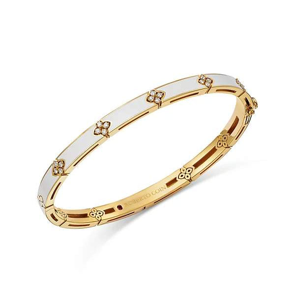 18kt Gold Roberto Coin Enamel Bangle