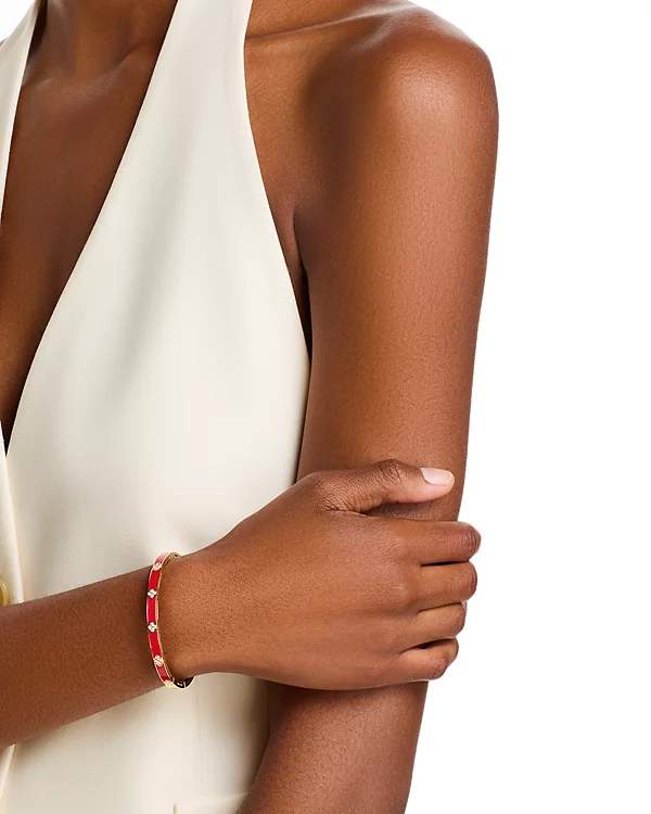 18kt Gold Roberto Coin Enamel Bangle