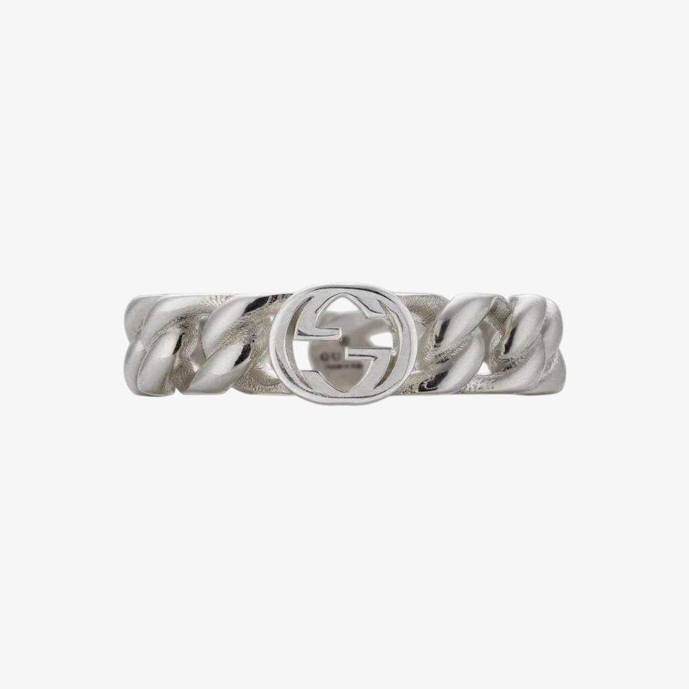 Gucci Sterling Silver Interlocking Ring