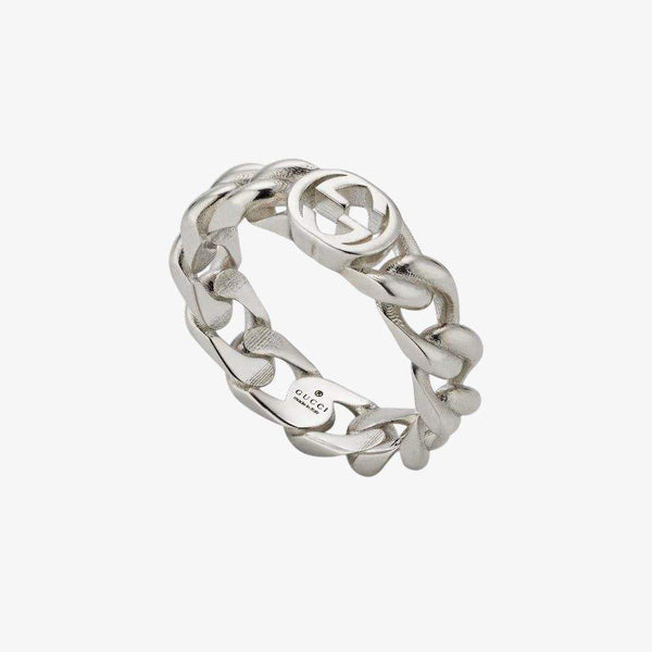 Gucci Sterling Silver Interlocking Ring