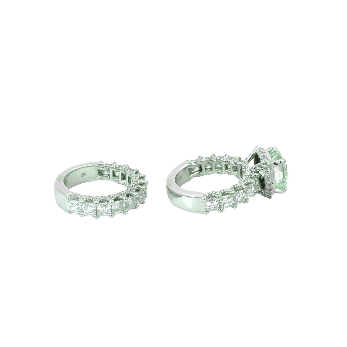 18kt Gold Diamond Engagement Ring Set