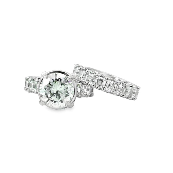 18kt Gold Diamond Engagement Ring Set