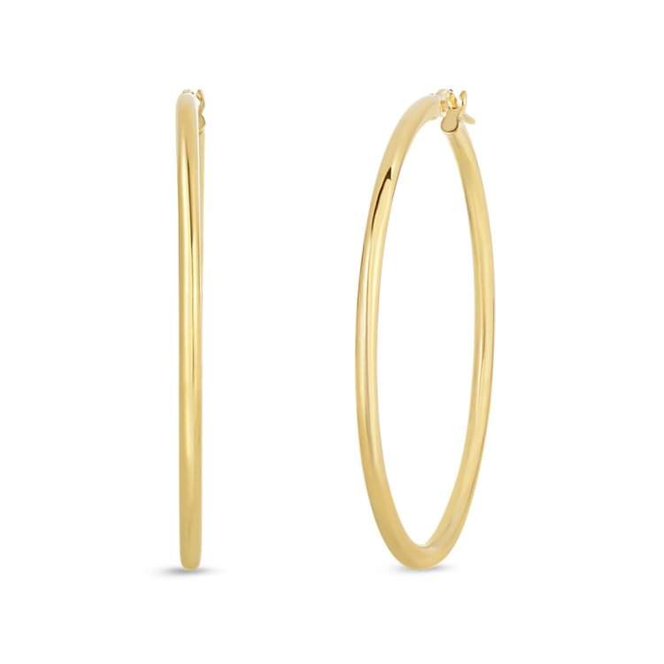 18kt Gold Roberto Coin Perfect Hoops Provident Jewelery