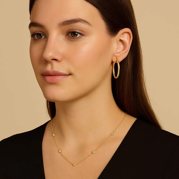 18kt Gold Roberto Coin Perfect Hoops Provident Jewelery