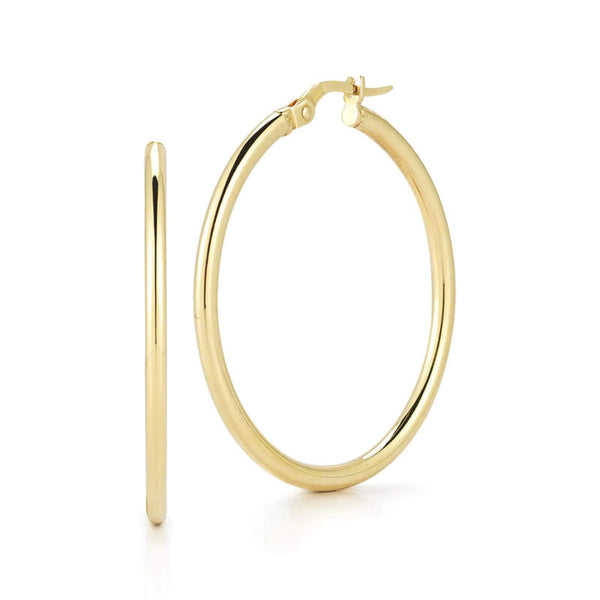 18kt Gold Roberto Coin Perfect Hoops Provident Jewelery
