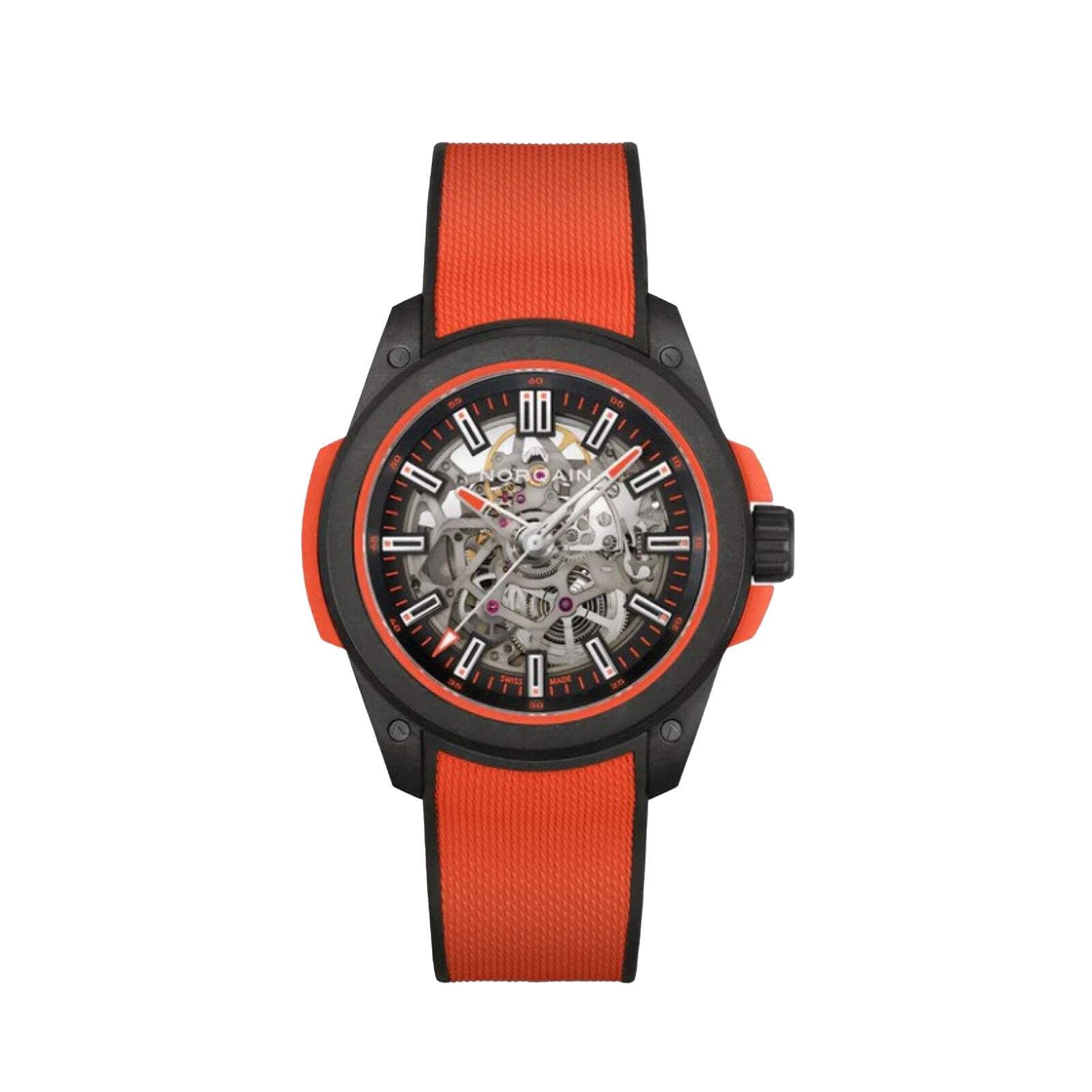 Norqain Wild One Skeleton Coral Watch