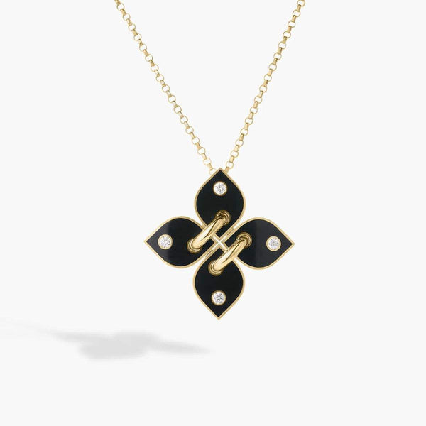 18kt Gold Roberto Coin Love In Verona Flower Necklace