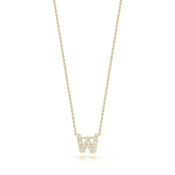 18kt Gold Roberto Coin Love Letter 'W' Initial Pendant