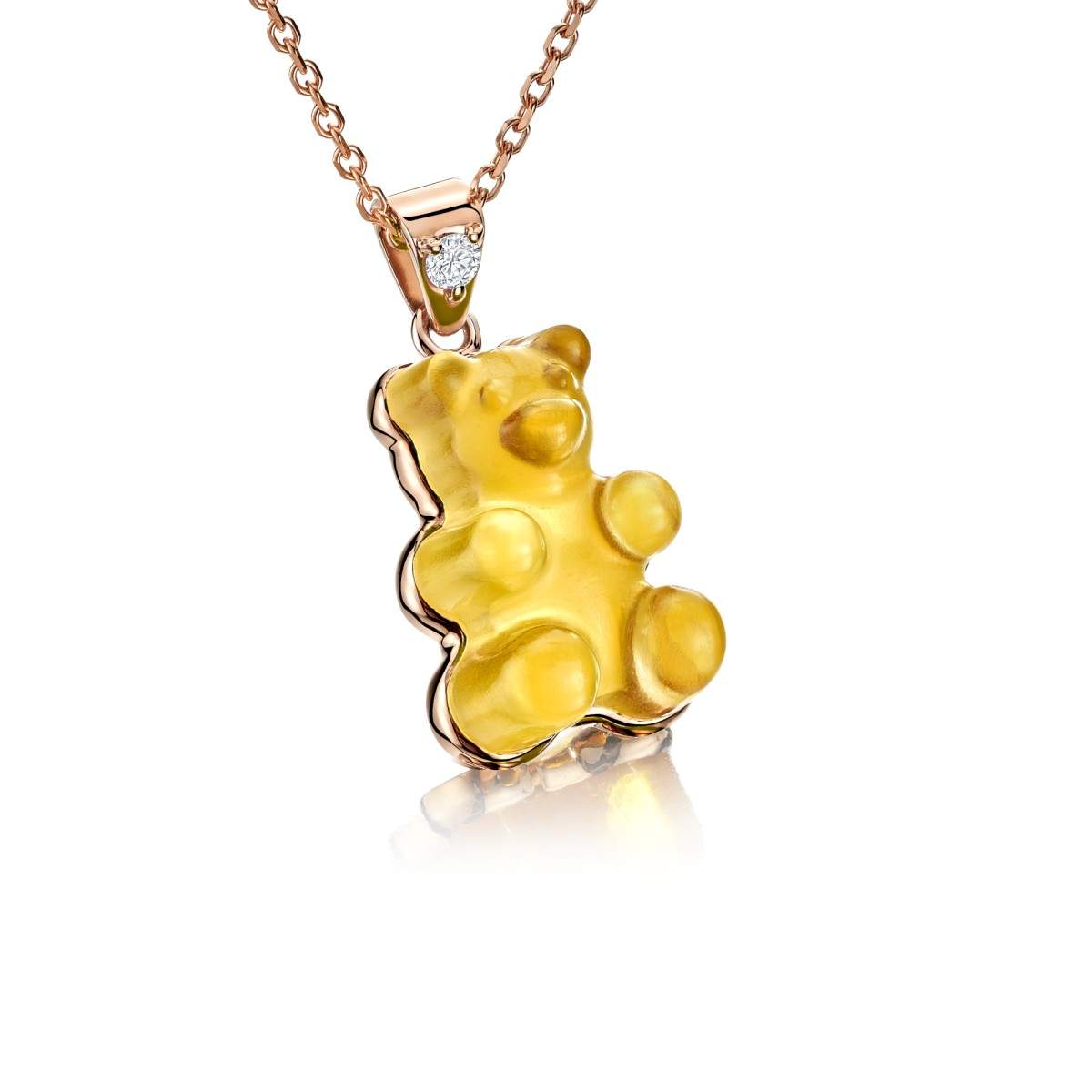 18kt Gold Beauregard Gemmy Bear Pendant